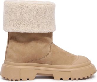 Hogan Eco-Fur Inside Boot - Dames - Winterlaarzen - Beige - 37 1/2 EU - Leer - Schoenen