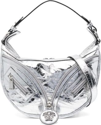 Versace Silver Repeat Medium Shoulder Bag