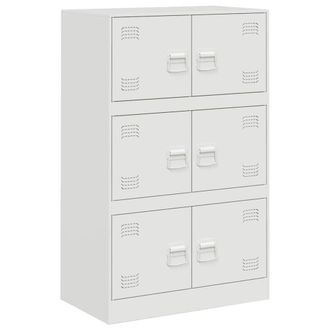 Berkfield Home Sideboard White 67x39x107 cm Steel | Size: 67 x 39 x 107 cm