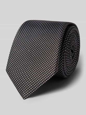 HUGO BOSS Seidenkrawatte mit Webstruktur in Dunkelgrau, Gr&ouml;&szlig;e 1