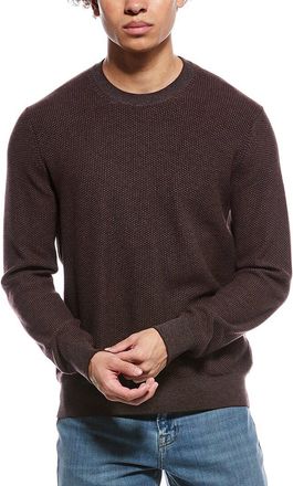 Vince Geo Jacquard Wool & Cashmere Crewneck Sweatshirt