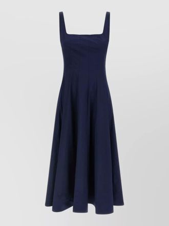 Staud wells dress square neck sleeveless midi