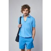 Tom Ford Cotton Silk Tipping SS Buttonless Polo