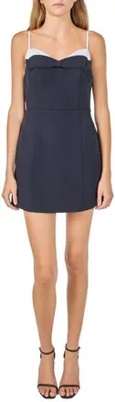 endless rose Bow Minidress in Navy at Nordstrom, Size X-Small