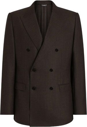 Dolce & Gabbana Blazer Taormina doppiopetto - Marrone
