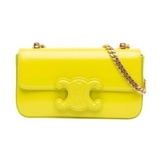 Celine Pre-owned Elegante Schoudertas met Kettingriem - Dames - Pre-owned - Geel - Maat: ONE Size