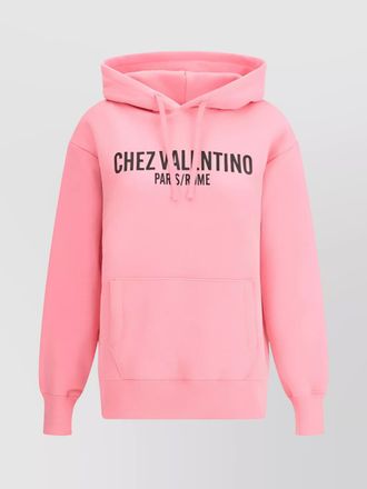 Valentino logo print cotton hoodie