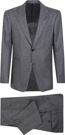 Lardini Kostuums, Heren, Grijs, M, Wol, Feeling Pak
