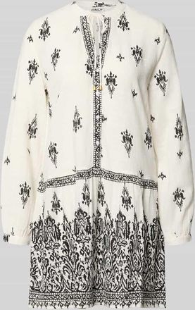 Only Tunika Freizeitkleid aus Baumwoll-Viskose-Mix Modell ALMA in Weiss, Gr&ouml;&szlig;e XL