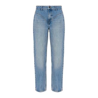 Rotate ROTATE Birger Christensen, Straight Jeans, female, Blue, Size: W28 High-waisted Jeans