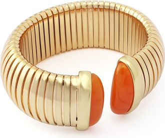 Kurt Geiger Large Metal Stretch Cuff Bracelet in Gold at Nordstrom