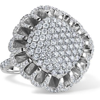 Mindi Mond Floating All Diamond Ring in 18K White Gold at Nordstrom, Size 7