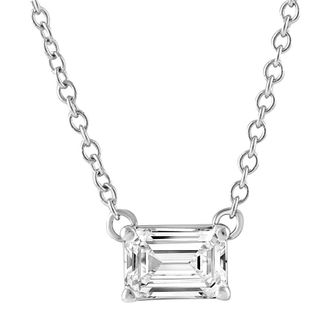 Grown Brilliance 14KT White Gold 0.65 Carat Lab Grown Diamond Pendant Necklace for Women