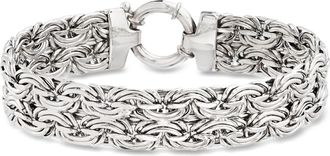 Ross-Simons Sterling Silver Wide Byzantine Bracelet