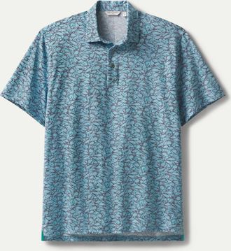 Tori Richard Mens Aerial View Polo -Plus In Sky / Light Blue