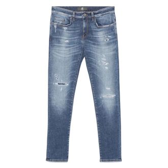 PT01 Indigo Blue Distressed Denim Jeans