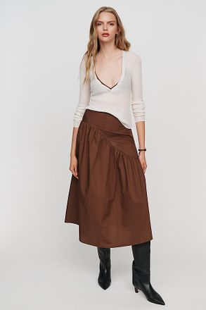 Lisa Says Gah Maeve 100% Cotton Midi Skirt