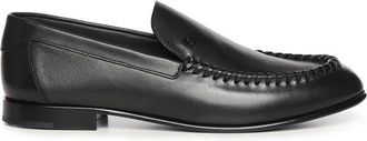 Fendi Schoenen, Heren, Zwart, 41 EU, Leer, Gevlochten leren loafers