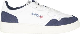 Autry Minimalist Navy Blue Suede Low-Top Sneakers