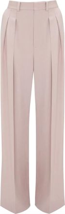 Victoria Beckham Double-Pleat Wide-Leg Trousers Size S