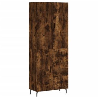 vidaXL Credenza Rovere Fumo 69,5x34x180 cm in Legno Multistrato - Vidaxl