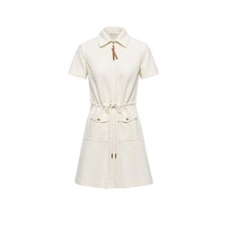 Moncler Moncler Boucl&eacute; Mini Dress, Women, White, Size: Xl
