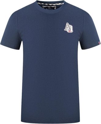 Aquascutum Heren 1851 AQ Logo T-Shirt (Marineblauw)