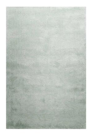 Homie Living Alfombra de pelo largo extrasuave gris verde 80x150