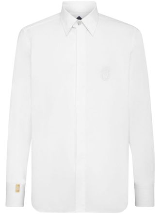 Billionaire Boys Club logo-embroidered button-up shirt - men - Elastane/Cotton - M - White