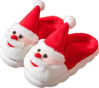 Generic Santa Slippers Men - Women Novelty Slippers - Family Holiday Christmas Slipper Reindeer & Turkey Scuff Shoes Warm Cozy Plush Slipper Fuzzy Cushion Sho