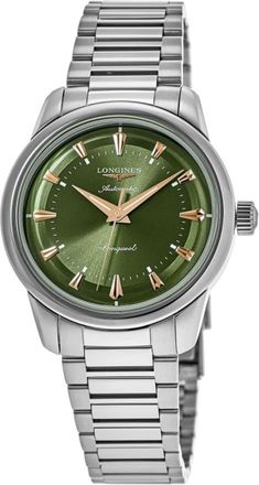 Longines Conquest Heritage Automatic Green Dial Stainless Steel Mens Watch L1.650.4.02.6