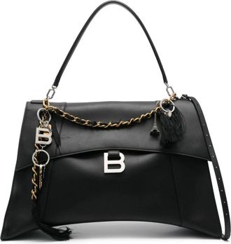Balenciaga Tassen, Dames, Zwart, ONE Size, Leer, Zwarte Charme Schoudertas met B Logo