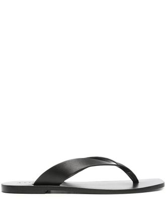 A.Emery Kinto leren teenslippers - Zwart