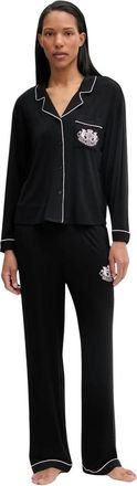 Juicy Couture Pyjamaset met hondenkruinbies - Dames - Pyjama - Zwart - M - Rayon - Nachtkleding
