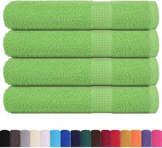 vidaXL Toallas 4 uds verde manzana 100x200 cm 360 gsm Vidaxl