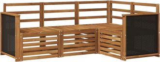 vidaXL Conjunto De Sof&aacute;s De Exterior 4 Uds. Poli&eacute;ster Vidaxl