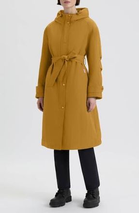 Hunter Violet Hooded Long Trench Coat in Gold Sand at Nordstrom Rack, Size Small