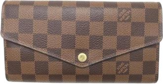 Louis Vuitton Pre-owned Damier Long Wallet (bi-fold) - Dames - Vintage Accessoires - Bruin - ONE Size - Vintage