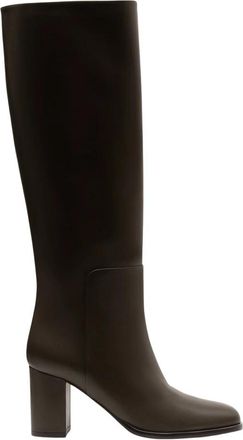 Parall&egrave;le Melia High Boot - Dames - Laarzen met Hak - Groen - 37 EU - Leer - Schoenen