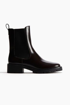 H&M Chelsea Boots in Dark Brown at Nordstrom, Size 10