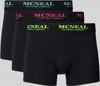 Mc Neal Trunks mit elastischem Label-Bund im 3er-Pack in Black, Größe XL