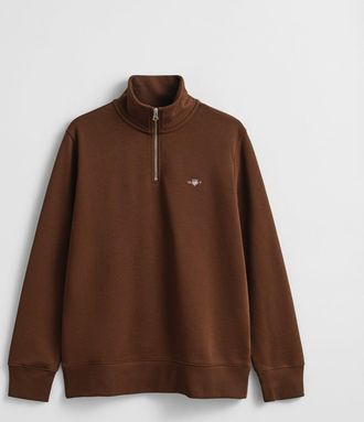 GANT Mens Regular Fit Sweatshirt in Brown Cotton - Size X-Large