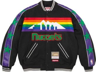 SUPREME x Mitchell & Ness SS26 Teams Varsity Jacket Black SUP-SS26-281-BLK
