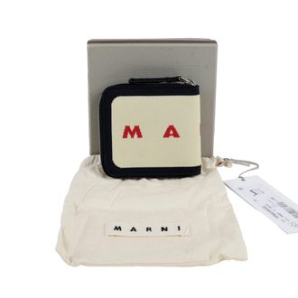 Marni Logo Knit Zipper Wallet