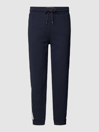 Tommy Hilfiger Sweatpants mit Kontraststreifen Modell ESTABLISHED in Marine, Gr&ouml;&szlig;e S