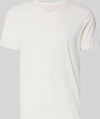 Tom Tailor Regular Fit T-Shirt aus reiner Baumwolle in Offwhite Melange, Gr&ouml;&szlig;e XXXL
