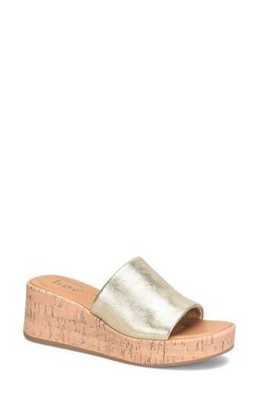 B&oslash;rn Savia Platform Wedge Sandal in Champagne at Nordstrom Rack, Size 10