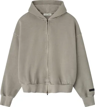 Fear of God Embroidered Classic Full Zip Hoodie Smoke Grey 192HO254781F