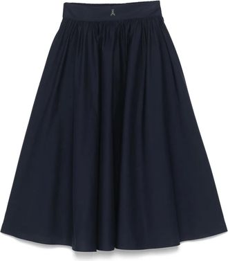 Patrizia Pepe Gonna midi in popeline - Blu