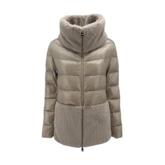 Herno Faux Fur Puffer Jacket - female - Herno - Down Jackets - Beige - 2XL - Jackets